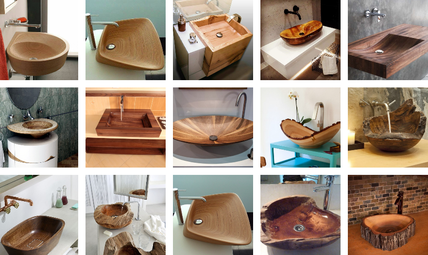 Imagenes de diseños y ideas para hacer lavamanos con madera