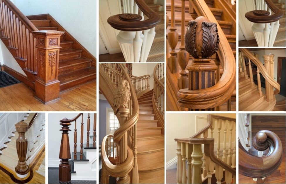 Brillantes Ideas de diseño para hacer barandilla de escalera de madera moderna