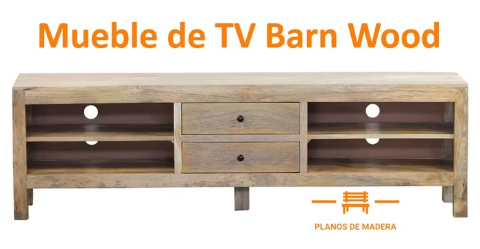 Muebles-de-tv-con-acabado-rústico-estilo-Barn-Wood